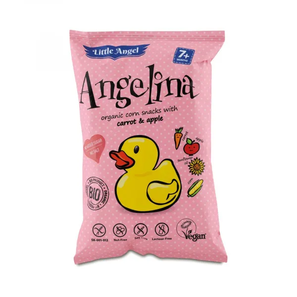 Little Angel Angelina - kukuričný snack mrkva jablko 30g
