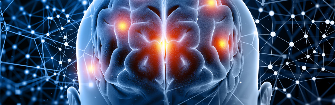 Ilustrácia nervovej sústavy a príznakov jej oslabenia.